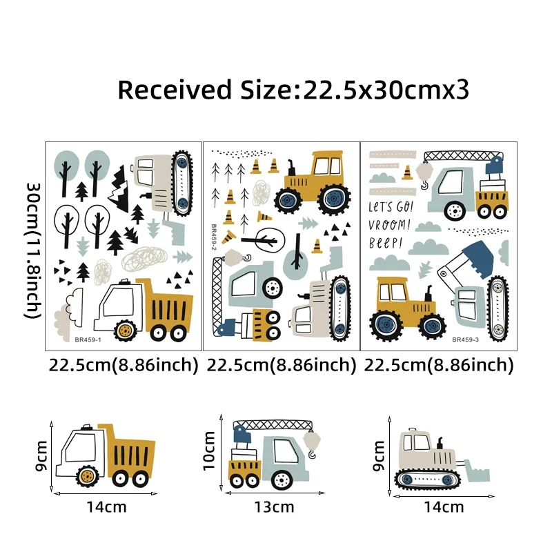 Hand Drawn Cute Cars Cargo Tru - Baby Nursery Labels ulasan dan harga