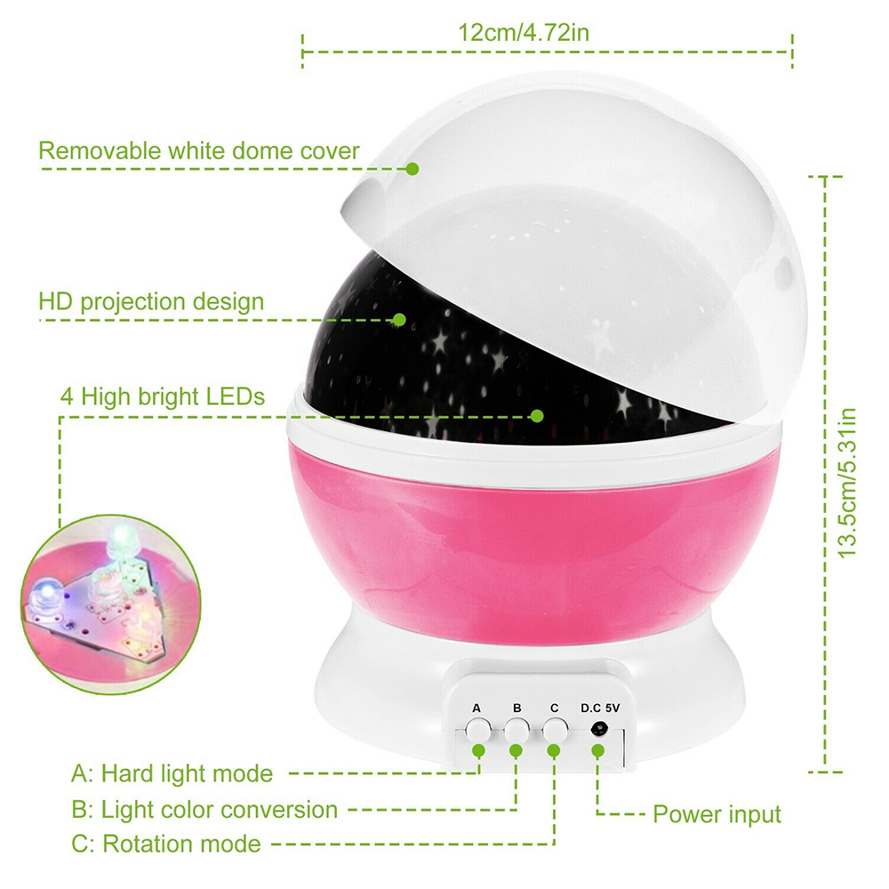 Night Lamp Projector Starry Sk - Baby Nursery Table Lamp ulasan dan harga