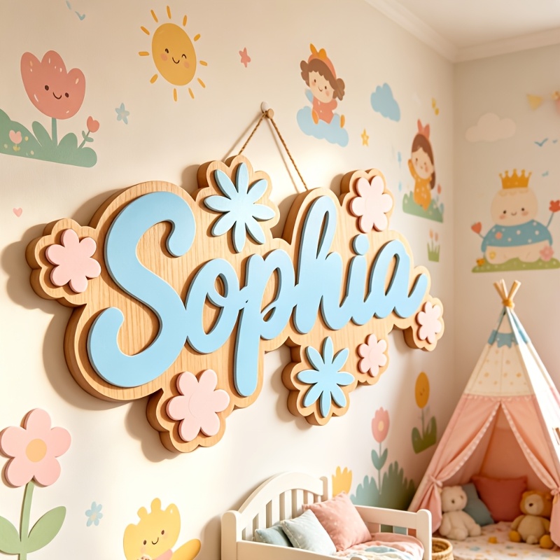 Personalized Floral Themed Nam - Baby Nursery Baby ulasan dan harga
