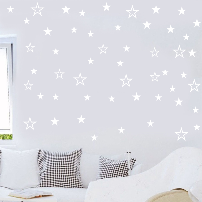 Mixed Size Hollow Solid Stars  - Baby Nursery Labels ulasan dan harga
