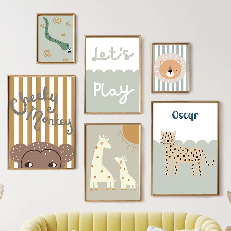 Cartoon Giraffe Leopard Lion M - Baby Nursery Giraffe ulasan dan harga