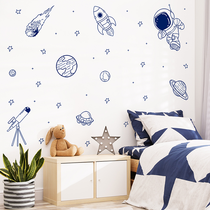 Cartoon Universe Astronaut Pla - Baby Nursery Decor Boy ulasan dan harga
