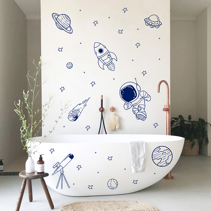 Cartoon Universe Astronaut Pla - Baby Nursery Decor Boy ulasan dan harga