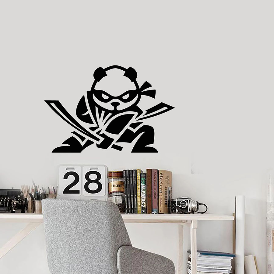 Cartoon Baby Panda Wall Decal  - Baby Zone Nursery ulasan dan harga