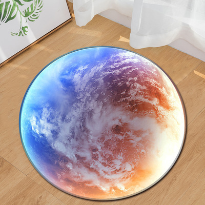 Realistic Blue Full Moon Print - Soft Rug Nursery ulasan dan harga