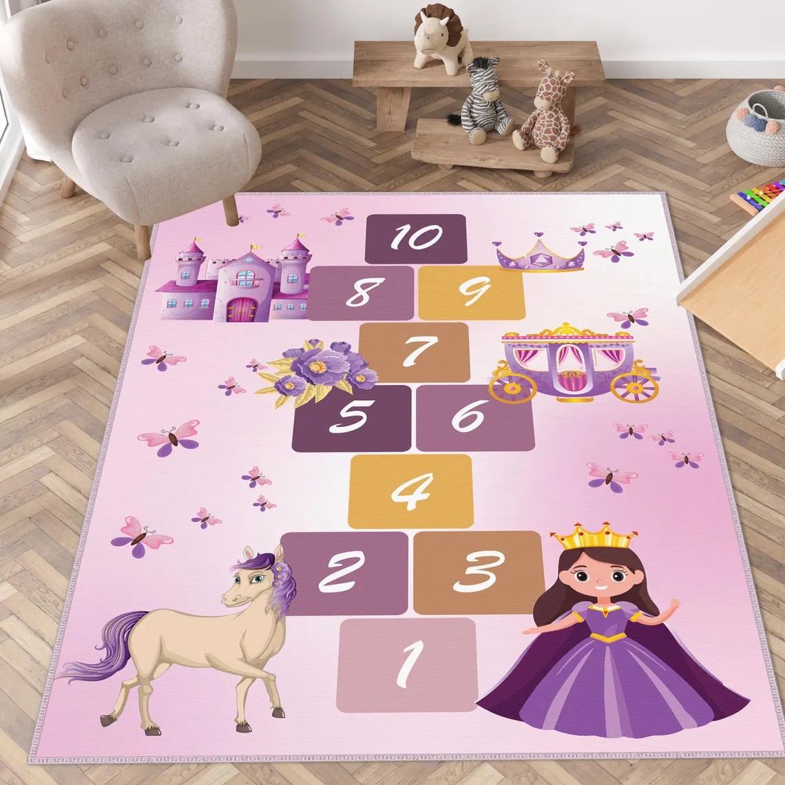 Hopscotch Kids Carpets Play Ma - Baby Nursery Rug ulasan dan harga