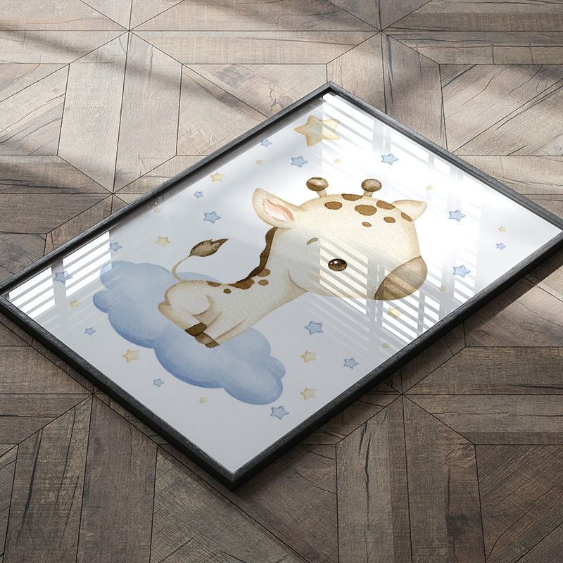 Cute Giraffe Moon Cloud Stars  - Baby Nursery Giraffe ulasan dan harga
