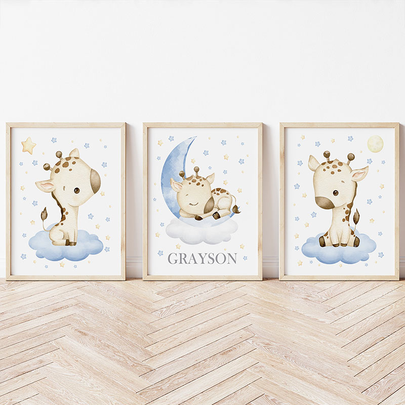 Cute Giraffe Moon Cloud Stars  - Baby Nursery Giraffe ulasan dan harga