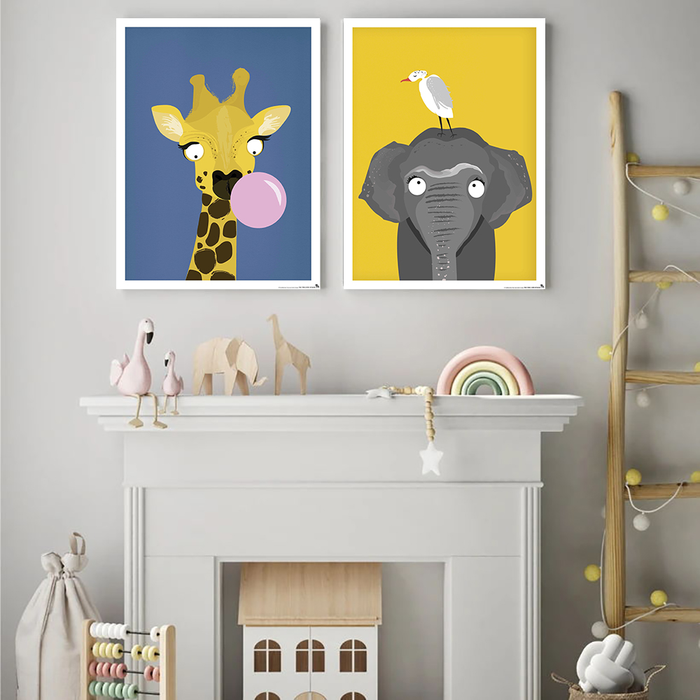 Nursery Poster Africa Animal C - Baby Nursery Giraffe ulasan dan harga