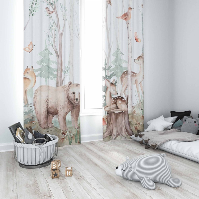 Forest Animals Curtains Kids N - Baby Nursery Curtains ulasan dan harga
