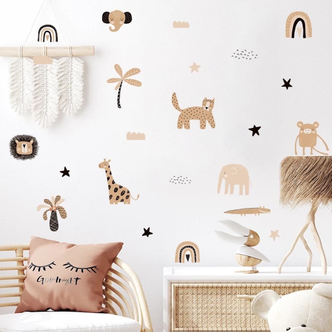 Boho Cartoon Rainbows Star Cut - Baby Nursery Decor Boy ulasan dan harga