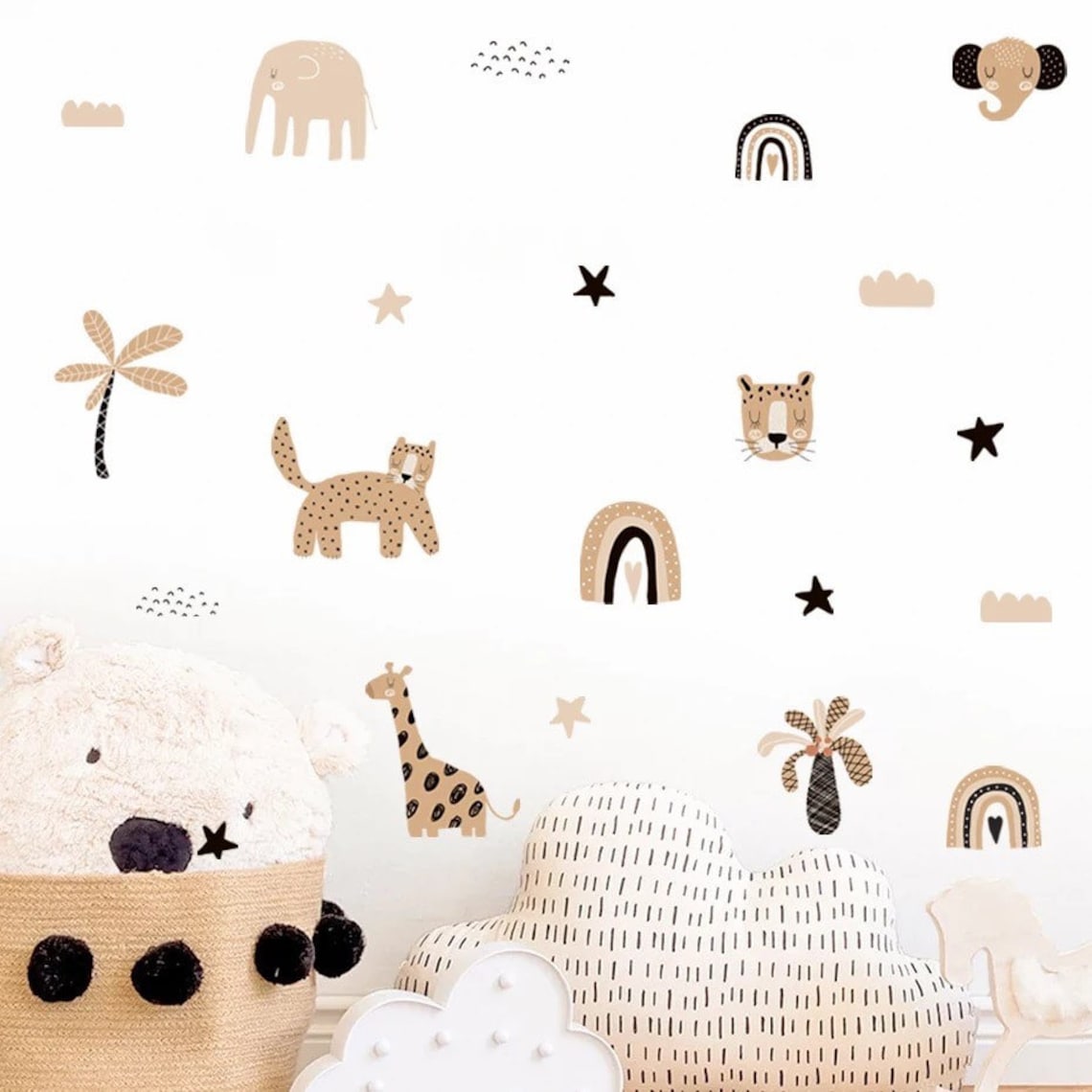 Boho Cartoon Rainbows Star Cut - Baby Nursery Decor Boy ulasan dan harga