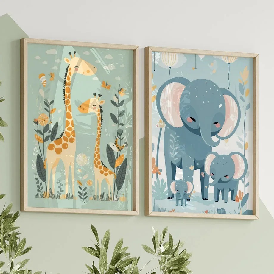 Lion Deer Giraffe Toucan Fox H - Baby Nursery Giraffe ulasan dan harga