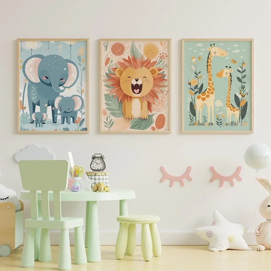 Lion Deer Giraffe Toucan Fox H - Baby Nursery Giraffe ulasan dan harga